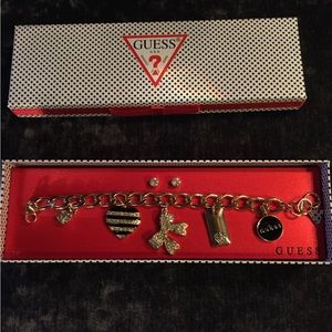 Guess Charm Bracelet and earrings